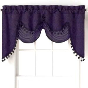 Purple Window Valance Curtain